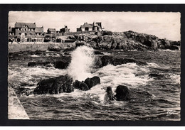 (RECTO / VERSO) BATZ SUR MER EN 1956 - N° 60 - EFFET DE VAGUES - BEAU TIMBRE - FORMAT CPA - Batz-sur-Mer (Bourg De B.)