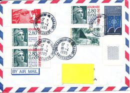 France Air Mail Cover With More Stamps Sent To Lithuania 18-4-1995 - 1960-.... Cartas