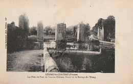 LUSSAC-les-CHATEAUX. - Les Piles Du Pont De L'ancien Château Féodal Et Le Barrage De L'Etang - Lussac Les Chateaux