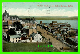 QUÉBEC - CHATEAU FRONTENAC AND DUFFERIN TERRACE - CIRCULÉE EN 1910 - THE VALENTINE & SONS PUB. CO LTD - - Québec - Château Frontenac