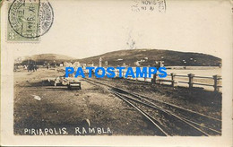 184278 URUGUAY PIRIAPOLIS VIEW PARTIAL RAMBLA & RAILROAD CIRCULATED TO ARGENTINA POSTAL POSTCARD - Uruguay