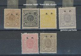 1880 Service 47-52  *  Yv.600,-€ - Oficiales