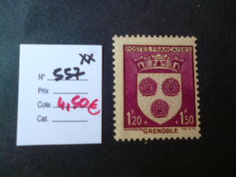 Timbre France Neuf ** 1942  N° 557 Cote 4,50 € - Neufs
