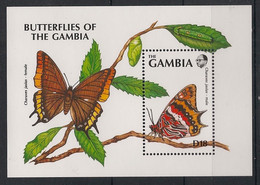 GAMBIA - 1991 - Bloc Feuillet BF N° Yv. 125 - Papillons / Butterflies - Neuf Luxe ** / MNH / Postfrisch - Schmetterlinge