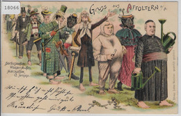 Gruss Aus Affoltern A./A. Litho - Kneipp - Barfusslaufen, Wassersaufen, Malzkaffee, O, Jemine... 1900 - Affoltern