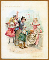 CHROMO " AU BON MARCHE " : " LA FESSEE - COSTUMES LOUIS XIV "  (22 X 18 Cm) - Au Bon Marché