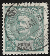 Ponta Delgada – 1897 King Carlos 25 Réis Used Stamp - Ponta Delgada