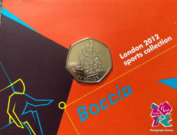 GRAN BRETAÑA  50 Pence  50p 2011 2012 Olympic Series BU On Royal Mint Cards (B1)  BOCCIA - 50 Pence
