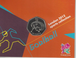 GRAN BRETAÑA  50 Pence  50p 2011 2012 Olympic Series BU On Royal Mint Cards (B1)  GOALBALL - 50 Pence