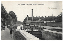 CORBIE - Le Canal Et L'Ecluse - Usine Masse - PENICHE - Corbie