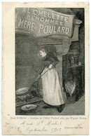 Antiquité.œuvre D'Art.Enseigne Artistique De L'Hôtel Poulard Aîné Par Wagner Robion.oblitération Postale 1903. - Restaurants