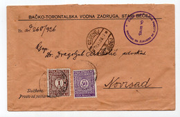 1926. KINGDOM OF SHS, SERBIA, STARI BECEJ, POSTAGE DUE 1.50 DIN. NO FRANKING - Impuestos