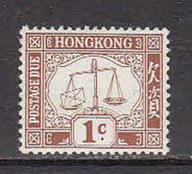 1956 Hong Kong 1c Postage Due Chalk Paper SG D1ab  MNH - Postage Due