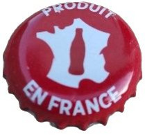 France Capsule Crown Cap Coca Cola Rouge Produit En France SU - Limonade