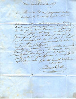 1847 De La Rochelle Pour Le Vicomte Victor Lanjuinais    Paris Intervention Ministère De La Guerre - Historische Documenten