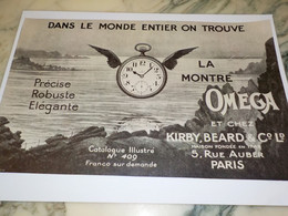 ANCIENNE PUBLICITE LE MONDE ENTIER MONTRE OMEGA 1920 - Autres & Non Classés