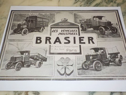 ANCIENNE PUBLICITE LES VEHICULES INDUSTRIELS BRASIER 1929 - Camion