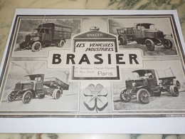 ANCIENNE PUBLICITE LES VEHICULES INDUSTRIELS BRASIER 1929 - Camions