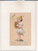 Souvenir 1er Avril 1904 Avec Découpi Enfant Musicien "bon Et Heureux Anniversaire" Accueillez Mon Gentil Courrier - Enfants