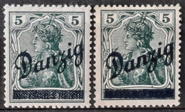 Dantzig 1920  N°24+24a *TB  Cote 100€ - Other & Unclassified