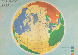 Nato Area From Members In 1960 Pamphlet Map Postcard - Ohne Zuordnung