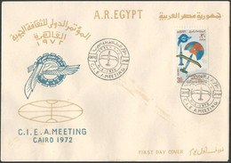 Egypt 1972 First Day Cover FDC C.I.E.A. Meeting CIEA Sponsored By Egyptian Aviation Club A.C.E - Covers & Documents