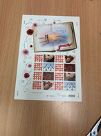 Hong Kong Valentines Rose Ring Chocolates Penguin Sheet MNH - Neufs