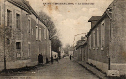 Cpa France  [02] Aisne > Saint Thomas La Grande Rue Animée - Sonstige Gemeinden