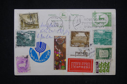ISRAËL - Affranchissement Varié Sur Entier Postal - L 119507 - Cartas & Documentos