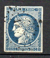 Col27 France Cérès  N° 4a Oblitéré Cote 75,00 € - 1849-1850 Cérès