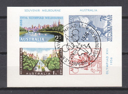 Australia - Special Souvenir Sheet SUMMER OLYMPICS MELBOURNE 1956 - Summer 1956: Melbourne