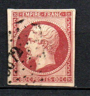 Col27 France Napoléon N° 17A Oblitéré Cote 70,00 € - 1853-1860 Napoleone III