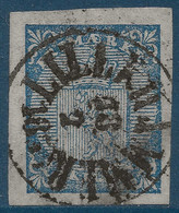 NORVEGE N°1 4 Skilling Bleu Tres Grandes Marges Oblitéré Dateur De LILLEHAMMER Superbe Signé Calves - Used Stamps
