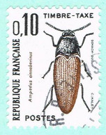 France Timbres-Taxe, N° 103 Obl. - Série Insectes, Coléoptère - 1960-.... Gebraucht