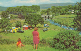 Postbridge Dartmoor 1970s Caravans & Ornings Postcard - Other & Unclassified