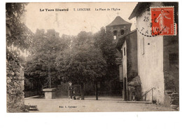 Cpa (81)-lescure  La Place De L'èglise. - Lescure