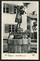 St Gilgen Mozartplatz  / Mozartbrunnen  - 2 Scans For Condition. (Originalscan !!) - St. Gilgen