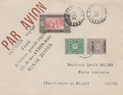 Enveloppe   AFRIQUE  OCCIDENTALE  FRANCAISE   1er  Voyage  D' Essai   Liaison   Postale  Rapide   1925 - Cartas