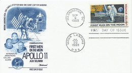 Verenigde Staten FDC "First Man On The Moon" 20-jul-1969 (6022) - América Del Norte