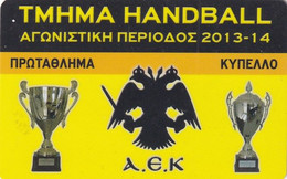 GREECE - AEK Handball, Season Card 2013-2014, Unused - Altri & Non Classificati