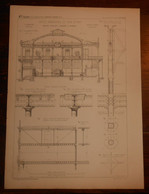 Plan D'ossature Métallique, Planchers Et Colonnes. Cercle International Du Champ De Mars. 1867. - Other Plans