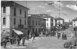 CHIASSO → Confine/Zollübergang Mit Passanten Und Oldtimer, Fotokarte Ca.1950 - Chiasso