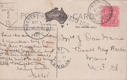 1905. NEW SOUTH WALES. 1 D ON POST CARD (MAITLAND HOSPITAL. Compton & Pankhurst) TomMaine, USA... (Michel 94) - JF429858 - Lettres & Documents