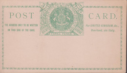 1888. 3 PENCE POSTCARD. JUBILEE STAMP. NEW SOUTH WALES POSTAGE. For UNITED KINGDOM, &c, Overland, Via Ital... - JF429864 - Storia Postale