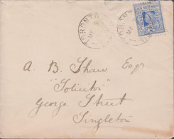 1906. NEW SOUTH WALES. 2½ D Victoria On Letter To Singleton Cancelled TORONTO N.S.W. MY 3 1906... (Michel 95) - JF429866 - Cartas & Documentos