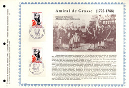 ✅  RR 1500 Ex." AMIRAL DE GRASSE " Sur Feuillet PAC N°té RARE De 1972 N° YT 1727 Parfait état A SAISIR ! RR - Militares