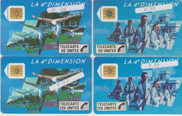 LOT TELECARTES 4 IEME DIMENSION PAIRE HOMME / FEMME  50 / 120 UNITES  LUXE - 1988