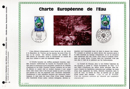 ✅ RRR 750 Ex. "  CHARTE EUROPEENNE DE L'EAU " Sur Feuillet PAC 1er Jour RARE De 1969 2 N° YT 1612 Parfait état RRR - Protección Del Medio Ambiente Y Del Clima