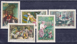 Yugoslavia Republic 1967 Art Paintings Mi#1257-1261 Mint Never Hinged - Neufs