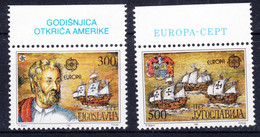 Yugoslavia 1992 Europa Mi#2534-2535 Mint Never Hinged - Neufs